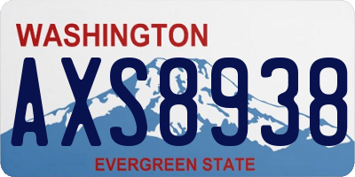 WA license plate AXS8938