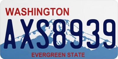 WA license plate AXS8939