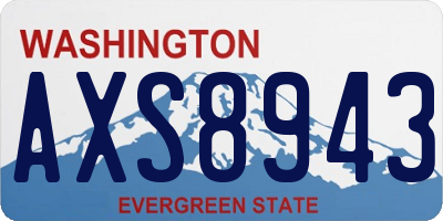 WA license plate AXS8943