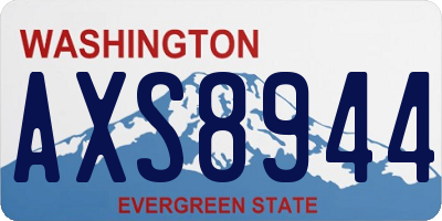 WA license plate AXS8944