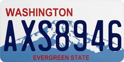 WA license plate AXS8946