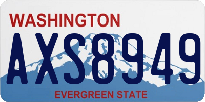 WA license plate AXS8949