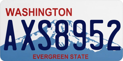 WA license plate AXS8952