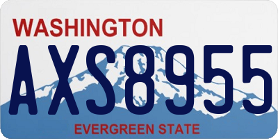 WA license plate AXS8955