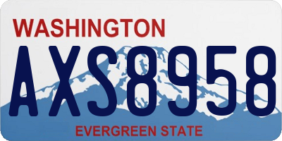 WA license plate AXS8958