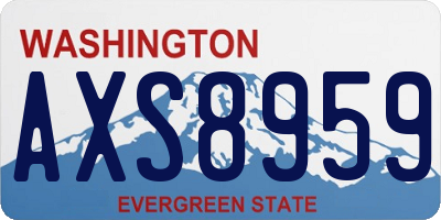 WA license plate AXS8959