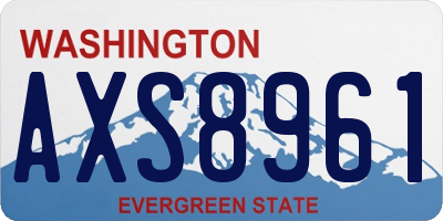 WA license plate AXS8961