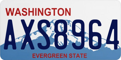 WA license plate AXS8964