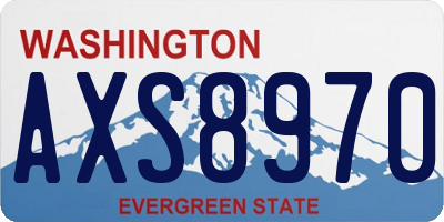 WA license plate AXS8970