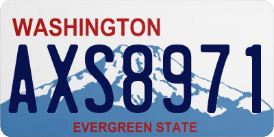 WA license plate AXS8971