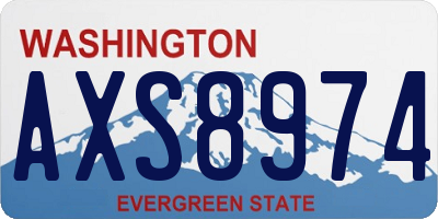 WA license plate AXS8974