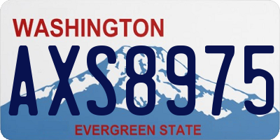 WA license plate AXS8975