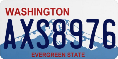 WA license plate AXS8976
