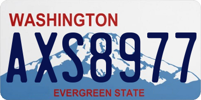WA license plate AXS8977