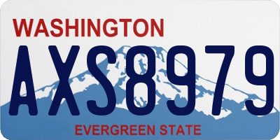 WA license plate AXS8979