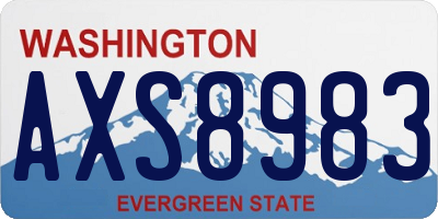 WA license plate AXS8983