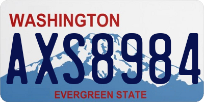 WA license plate AXS8984