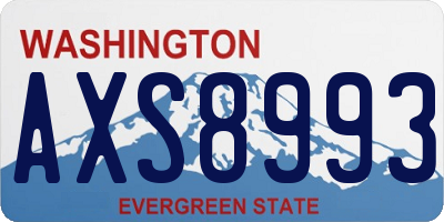 WA license plate AXS8993