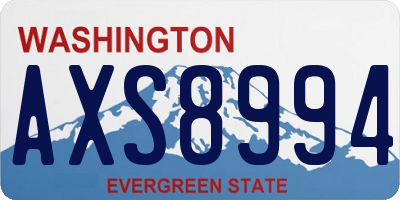 WA license plate AXS8994