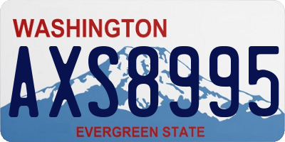WA license plate AXS8995