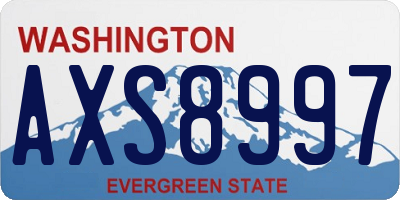 WA license plate AXS8997
