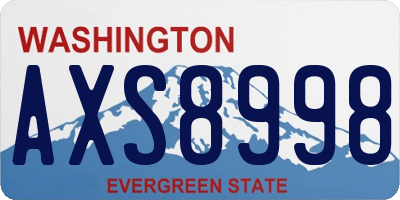 WA license plate AXS8998