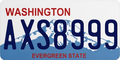 WA license plate AXS8999