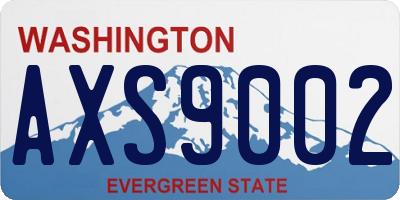 WA license plate AXS9002