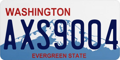 WA license plate AXS9004
