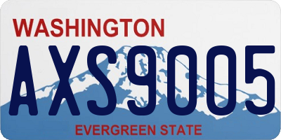 WA license plate AXS9005
