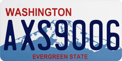 WA license plate AXS9006