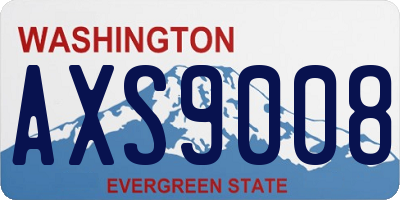 WA license plate AXS9008