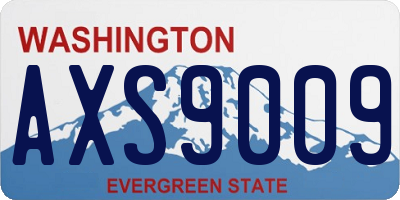 WA license plate AXS9009