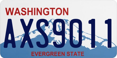 WA license plate AXS9011