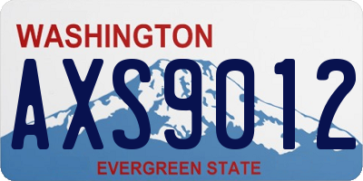 WA license plate AXS9012