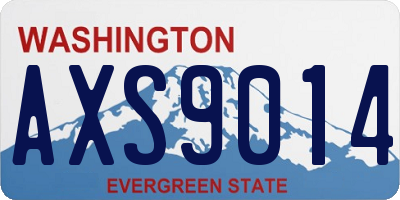 WA license plate AXS9014