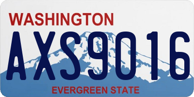 WA license plate AXS9016