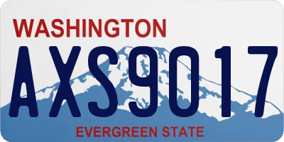 WA license plate AXS9017