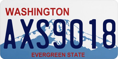 WA license plate AXS9018