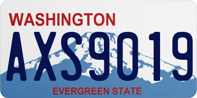 WA license plate AXS9019