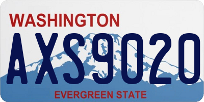 WA license plate AXS9020