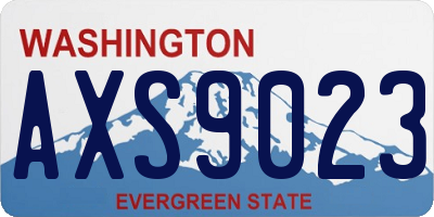 WA license plate AXS9023