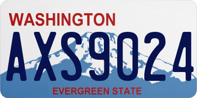 WA license plate AXS9024