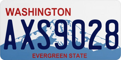 WA license plate AXS9028