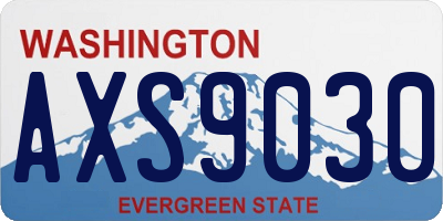 WA license plate AXS9030