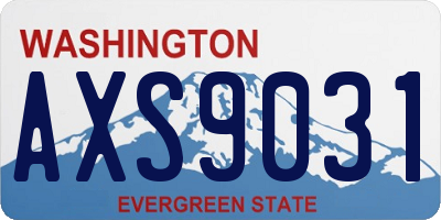 WA license plate AXS9031