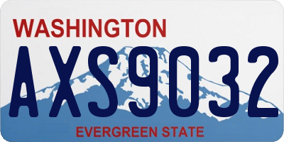 WA license plate AXS9032