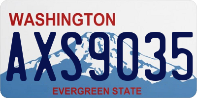 WA license plate AXS9035