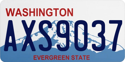 WA license plate AXS9037