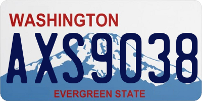 WA license plate AXS9038